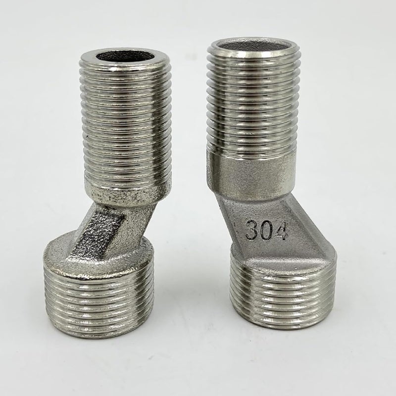 KANGQL Pipes Adapter, Pack of 2 Steel Connection Adapters Steel Eccentric Connection Pieces Wall Faucet Connectors Simple Installation - Image 3